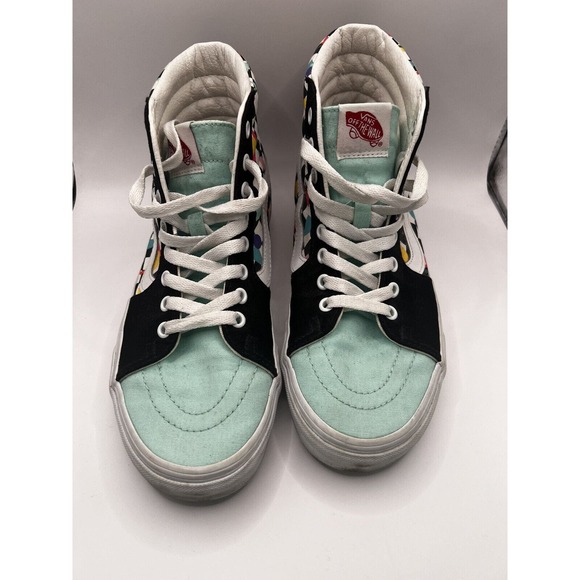 VANS Custom 90s Style Saved By The Bell Checkerboard Sk8-Hi Lace Up M8W9.5 - Picture 3 of 8